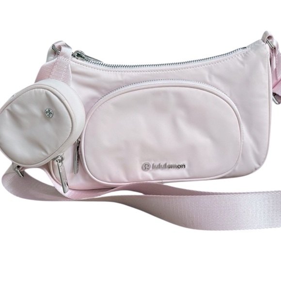 lululemon athletica Handbags - Lululemon Athletica Flush Pink Crossbody Bag & Nano Pouch